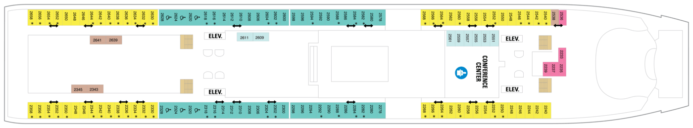 Royal Caribbean International, Adventure of the seas, Deck 2.png